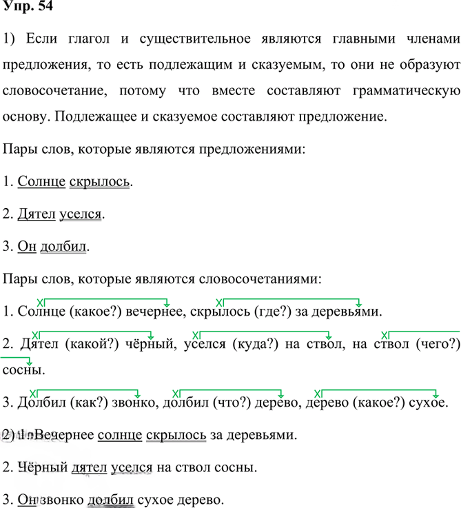 Иллюстрация к решению «ГДЗ по Русскому языку 3 Класс Часть 1 Номер 54 Канакина, Горецкий - Подробные Ответы», 1
